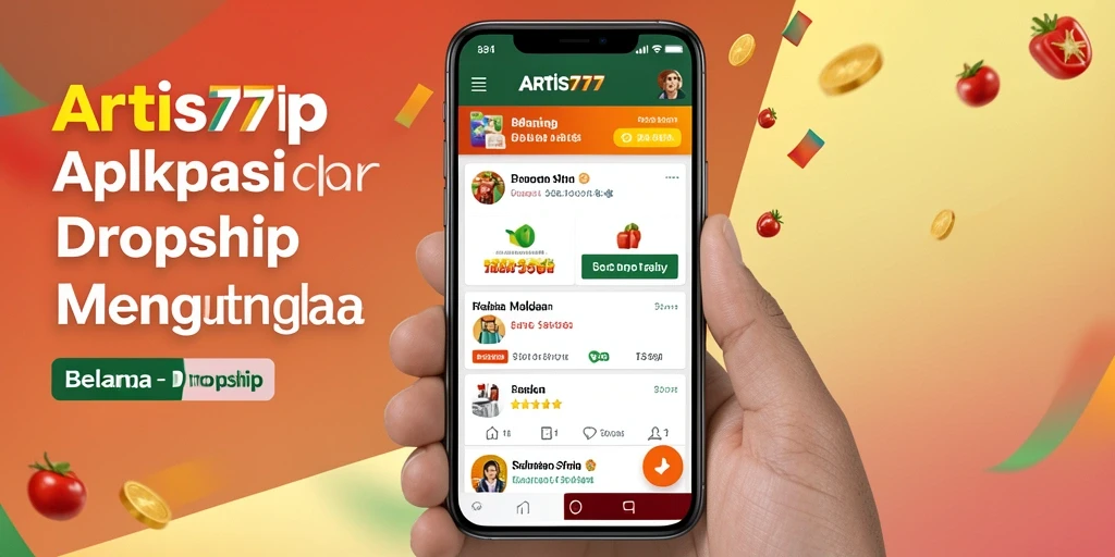 Tampilan antarmuka aplikasi Dropship ARTIS777 yang user-friendly.