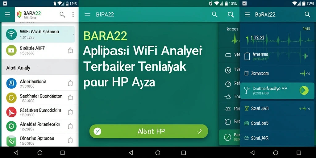 Screenshot utama BARA22 menampilkan antarmuka analisis jaringan WiFi yang informatif.
