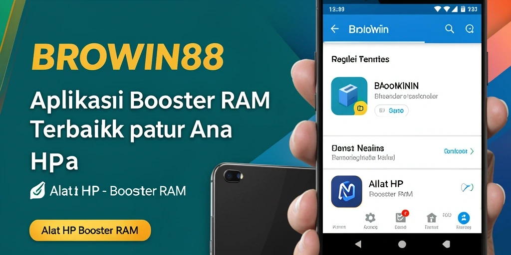 Tampilan utama BROWIN88 dengan fitur pengoptimalan RAM.