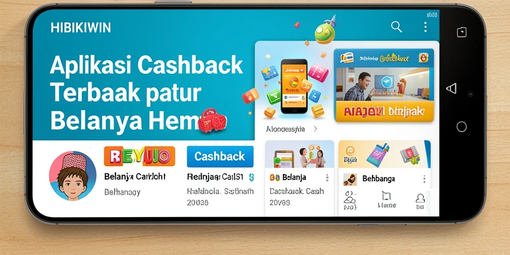 Antarmuka HIBIKIWIN yang menampilkan fitur cashback terbaik.
