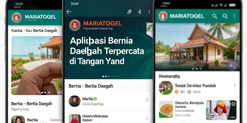 Antarmuka pengguna aplikasi MARIATOGEL yang menampilkan berita daerah.