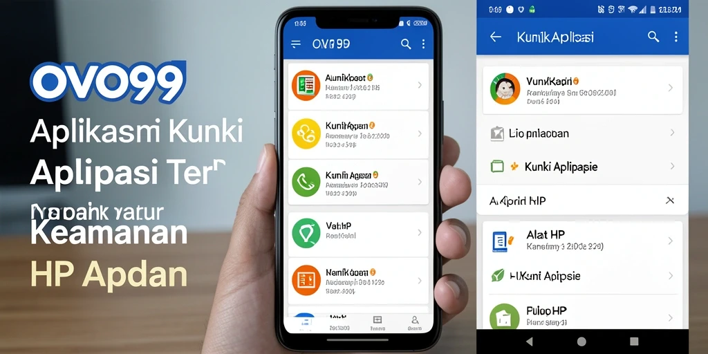 Tampilan antarmuka OVO99 dengan fitur Kunci Aplikasi yang user-friendly.