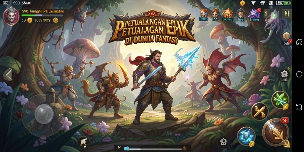Antarmuka menarik dan penuh warna dari game Petualangan S80.