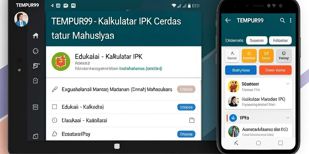 Tampilan utama TEMPUR99 yang menampilkan kalkulator IPK yang mudah digunakan.